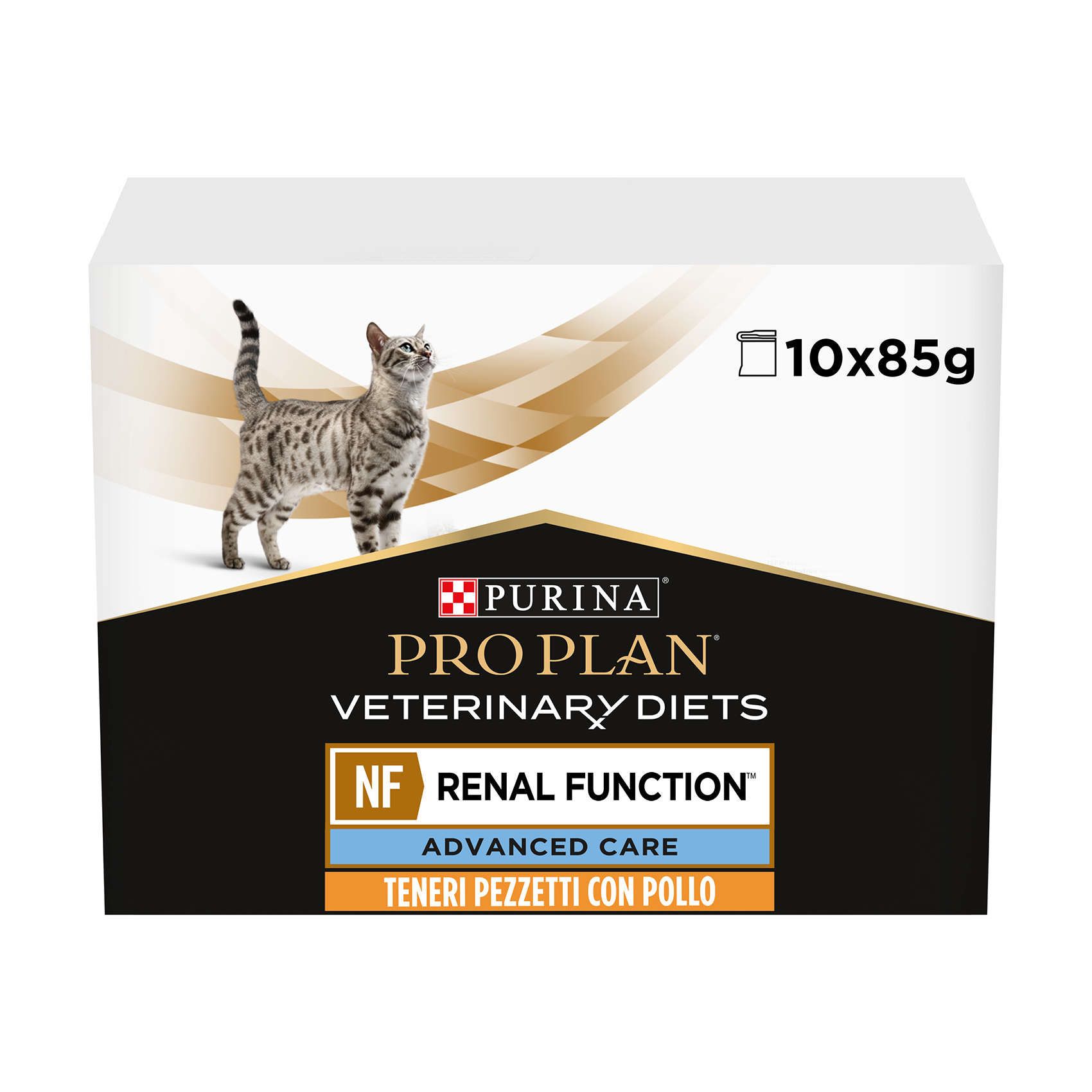 Уцінка! Вологий корм для дорослих котів Pro Plan Veterinary Diets NF Renal Function Advanced Care для підтримання функції нирок, з куркою, 10*85 г